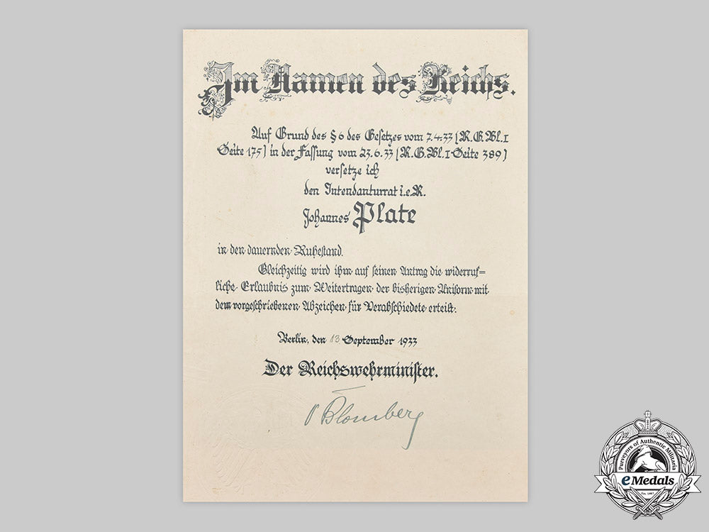 germany,_third_reich._an_award_document_with_werner_von_blomberg_signature_c2020_928emd_295_1
