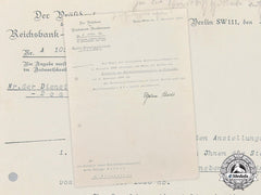 Germany, Weimar Republic. A Reichsbank Promotion Document With Hjalmar Schacht Signature