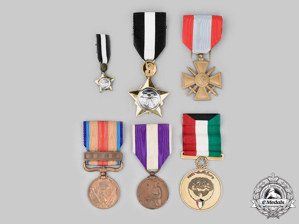 france,_japan,_kuwait,_sudan._lot_of_five_awards_c2020_945_mnc0977_1