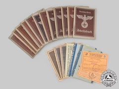 Germany, Third Reich. A Lot Of Labour Organization Identity Documents