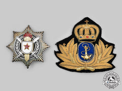Greece, Yugoslavia. Lot Of Two Badges