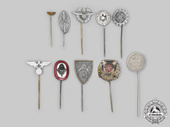 Germany, Third Reich. A Mixed Lot Of Stick Pins