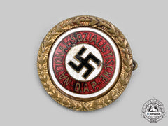 Germany, Nsdap. A Golden Party Badge, Small Version, By Josef Fuess