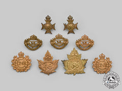 Canada. Lot Of Nine Regimental Badges