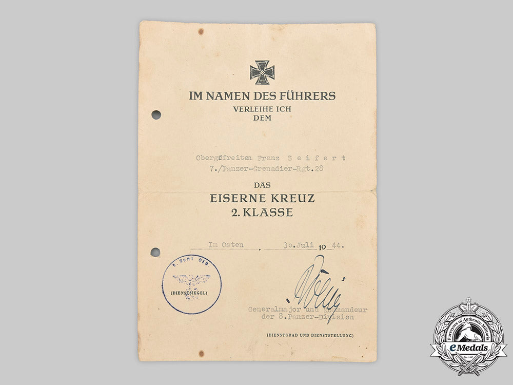 germany,_heer._a_lot_of_award_documents_to_obergefreiter_franz_seifert,8_th_panzer_division_c2020_987_mnc0234_1_1