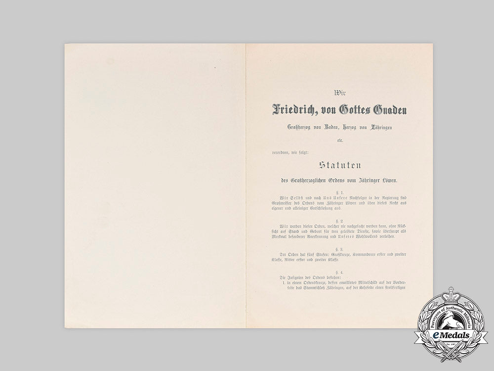 baden,_grand_duchy._the_statutes_of_the_order_of_the_zähringer_lion_and_the_civil_merit_medal_c20215_mnc9633_1