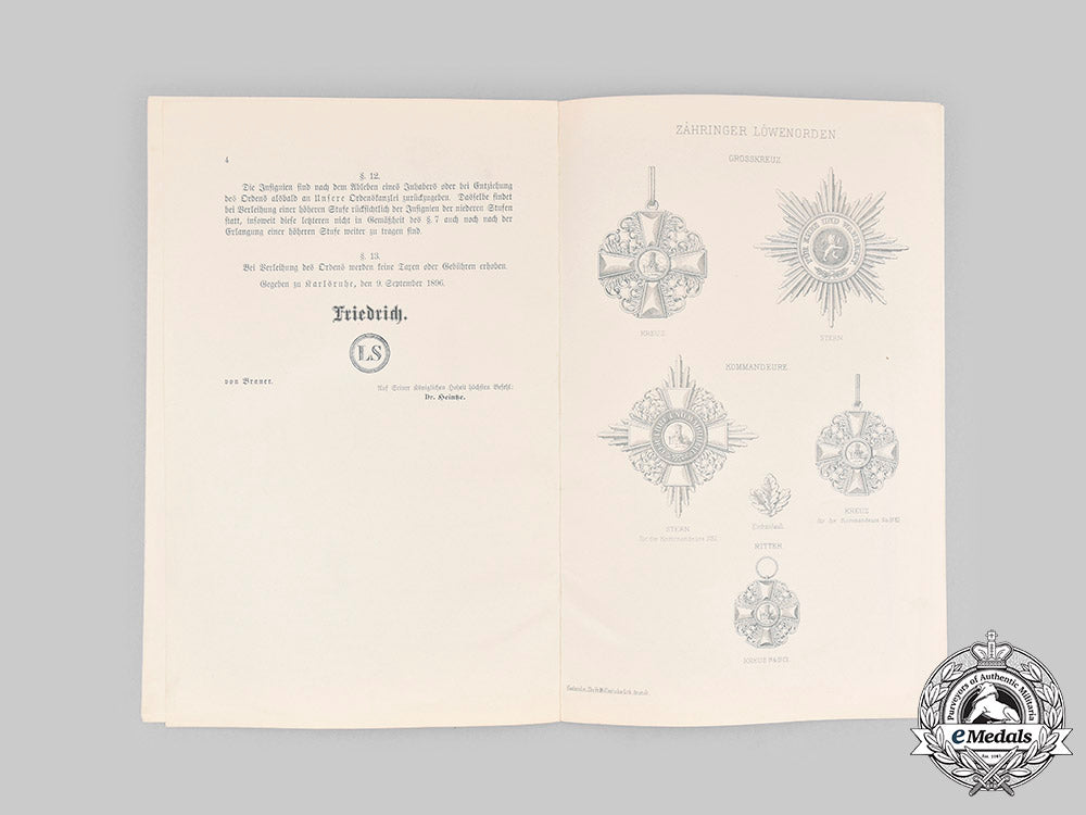 baden,_grand_duchy._the_statutes_of_the_order_of_the_zähringer_lion_and_the_civil_merit_medal_c20216_mnc9635_1
