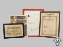 Germany, Wehrmacht. A Lot Of Certificates, With Veteran’s Photo