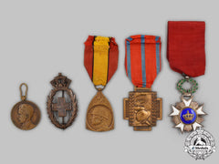 Belgium, Kingdom. A Lot Of Five Awards & Decorations