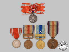 Japan, Empire. Five Medals & Awards