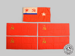 Russia, Soviet Union. A Lot Of Five Flags