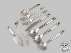 Denmark. A Lot Of Vintage Silverware, By Georg Jensen