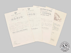 Germany, Imperial. A Collection Of Promotion Documents To Oberleutnant Georg Weingärtner 1914