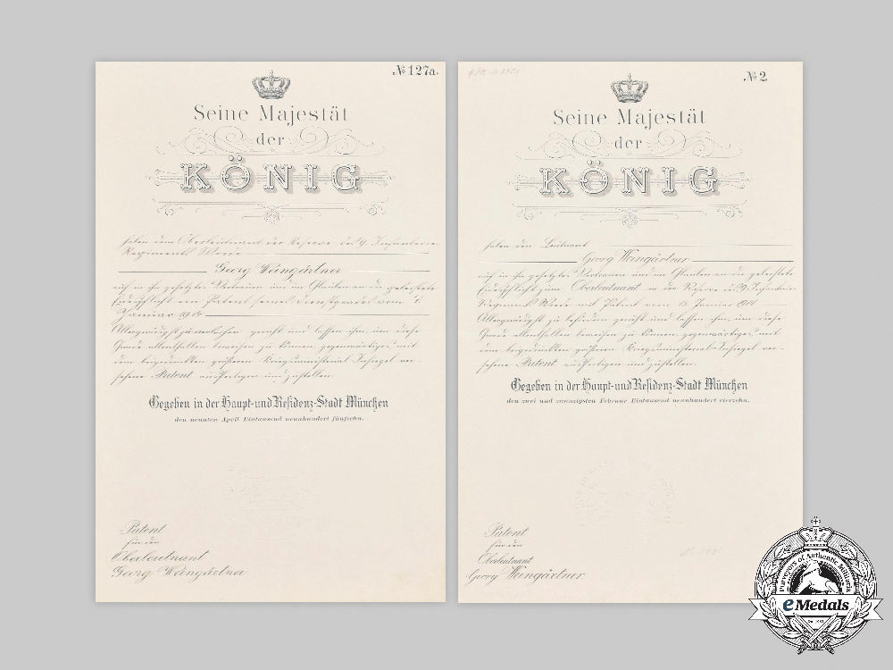 germany,_imperial._a_collection_of_promotion_documents_to_oberleutnant_georg_weingärtner1914_c2021_203_mnc2040_1
