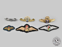 Colombia, Guatemala, Israel, South Africa, International. A Lot Of Six Air Force Badges
