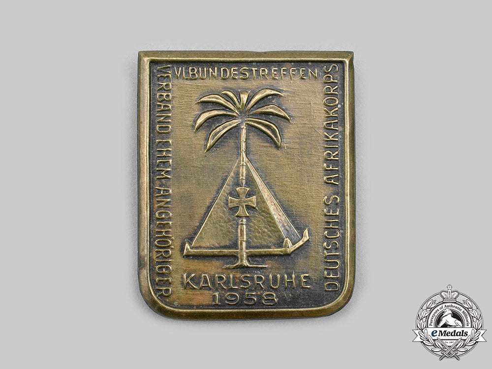 germany,_federal_republic._a1958_karlsruhe_afrika_korps_veterans_meeting_badge_c2021_214_mnc0219_1