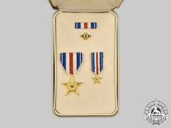 United States. A Silver Star, Cased