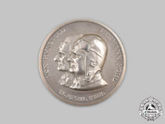 Germany, Weimar Republic. A 1928 Transatlantic Flight Commemorative Silver Medallion, By The Vienna Mint