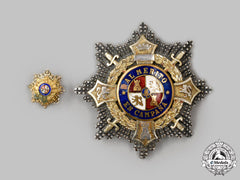 Spain, Facist State. A War Cross, Type I (1938-1942), Fullsize And Miniature