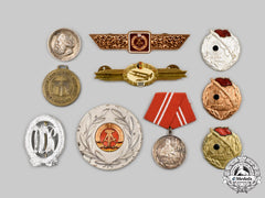 Germany, Democratic Republic. A Lot Of Badges And Insignia