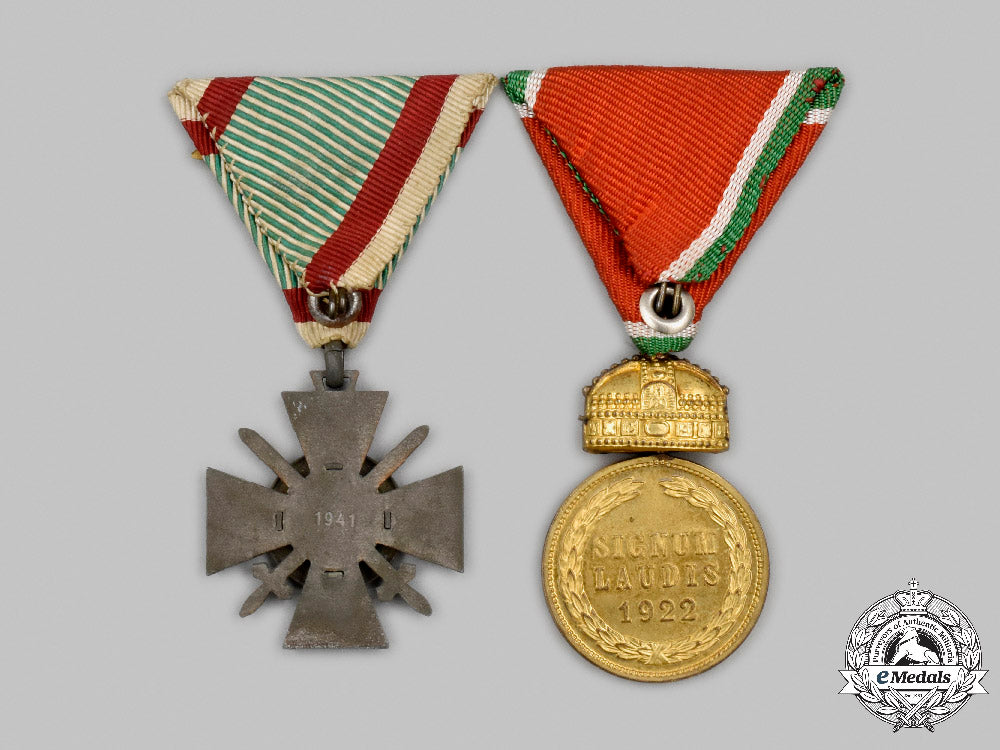 hungary,_kingdom._two_awards&_decorations_c2021_416_mnc9891