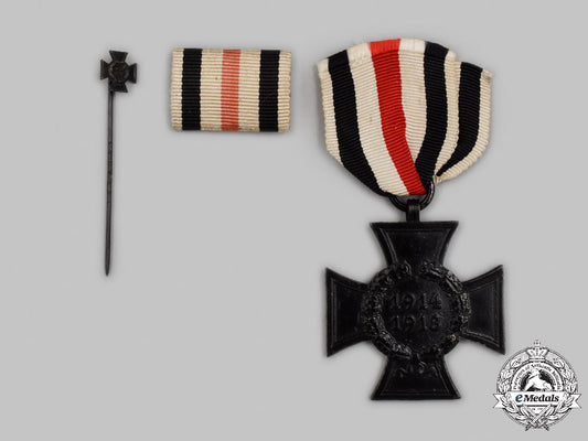 germany,_third_reich._an_honour_cross_of_the_world_war1914/1918_for_war_bereaved,_with_miniature,_by_c.e._juncker_c2021_459emd_5260