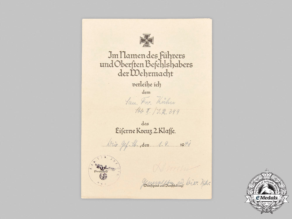 germany,_heer._a_collection_of_documents_to_army_medic_nco_egon_kühn(_ek2,_kia)_c2021_520_mnc8796