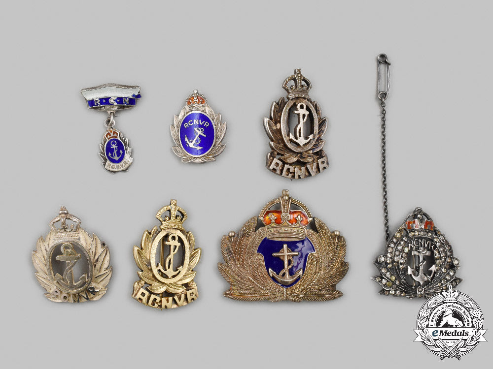 canada._a_lot_of_seven_rcn/_rcnvr_sweetheart_badges,_c.1945_c2021_535emd_7989_1