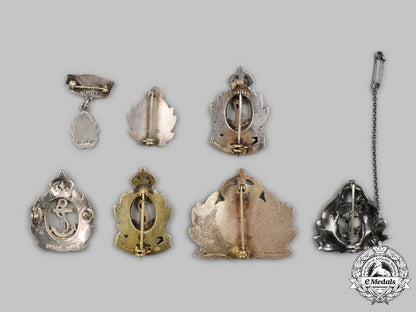 canada._a_lot_of_seven_rcn/_rcnvr_sweetheart_badges,_c.1945_c2021_536emd_7991_1