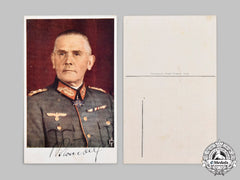 Germany, Wehrmacht. A Signed Studio Portrait Of Generalfeldmarschall Werner Von Blomberg