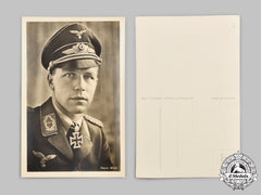 Germany, Luftwaffe. A Major Helmut Wick Wartime Postcard