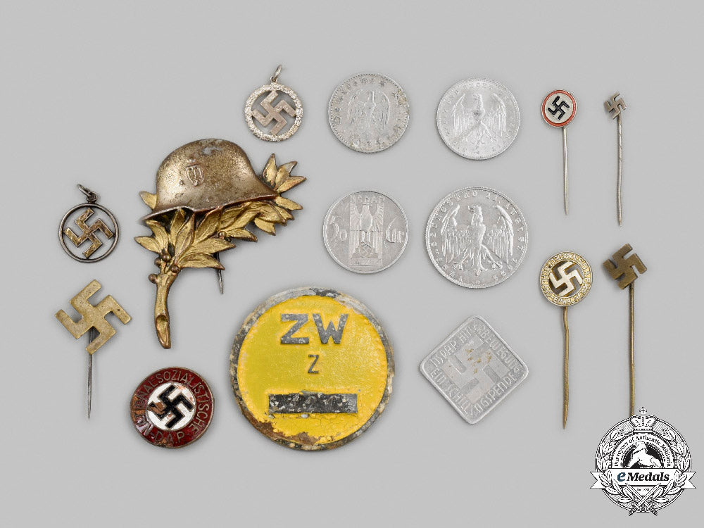germany,_third_reich._a_mixed_lot_of_badges_and_coins_c2021_691_mnc7545