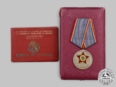 Romania, Republic. A Rare White Gold Medal For The 10Th Anniversary Of The Armed Forces, Belonging To Gheorghe Gheorghiu-Dej