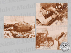 Germany, Ss. A Lot Of Postwar Signed Photos Of Ss-Sturmbannführer Hans Siegel, With Battle Of Kharkov Combat Scenes