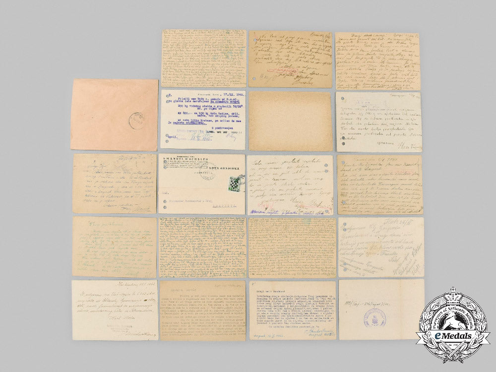 croatia,_independent_state._a_lot_of_eighteen_postcards_and_one_envelope,_c.1941-1944_c2021_752_mnc0617_1
