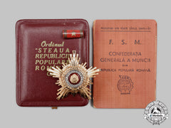 Romania, Republic. The Order Of The Star, Ii Class In Gold, Belonging To Gheorghe Gheorghiu-Dej