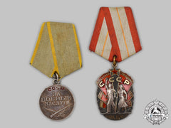 Russia, Soviet Union. Two Medals & Awards