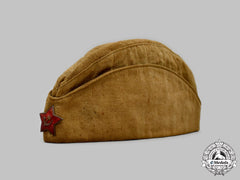 Russia, Soviet Union. A Second War Red Army Nco's Side Cap