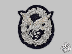 Germany, Luftwaffe. A Rare Radio Operator And Air Gunner Badge, Cloth Version For Officers