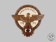 Germany, Hj. A 1939 District Trade Competition Victor’s Badge, By Ferdinand Wagner