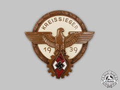 Germany, Hj. A 1939 District Trade Competition Victor’s Badge, By Ferdinand Wagner