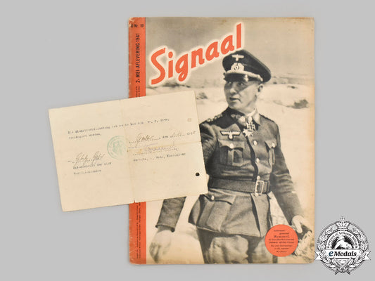 germany,_wehrmacht._a_signed_rommel_document,_with_dutch_edition_of_signal_c2021_957_mnc8981_1