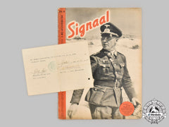 Germany, Wehrmacht. A Signed Rommel Document, With Dutch Edition Of Signal