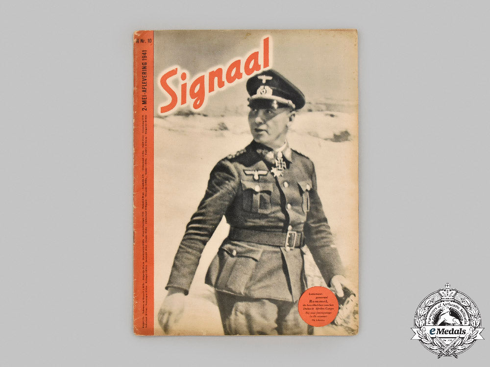 germany,_wehrmacht._a_signed_rommel_document,_with_dutch_edition_of_signal_c2021_958_mnc8976_1