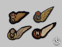 Canada, United Kingdom. Four Second War Air Force Navigator (N) Wings