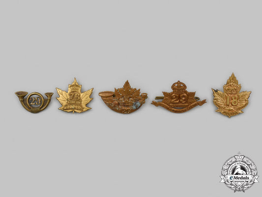 canada,_cef&_dominion._a_lot_of_five_regimental_badges_c2021_990emd_6668_1