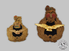 United Kingdom. Two Second War Royal Air Force (Raf) Air Officer Cap Badges