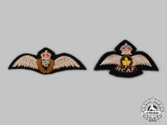 Canada. Two Second War Royal Canadian Air Force (Rcaf) Dress Wings