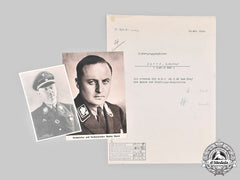 Germany, Ss. A Promotion Memo To Richard Walther Darré, From The Desk Of Heinrich Himmler