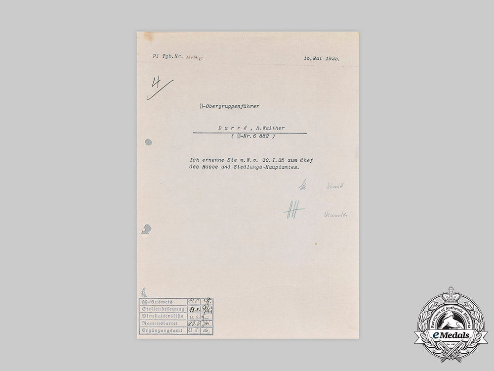 germany,_ss._a_promotion_memo_to_richard_walther_darré,_from_the_desk_of_heinrich_himmler_c20240_mnc9715_1